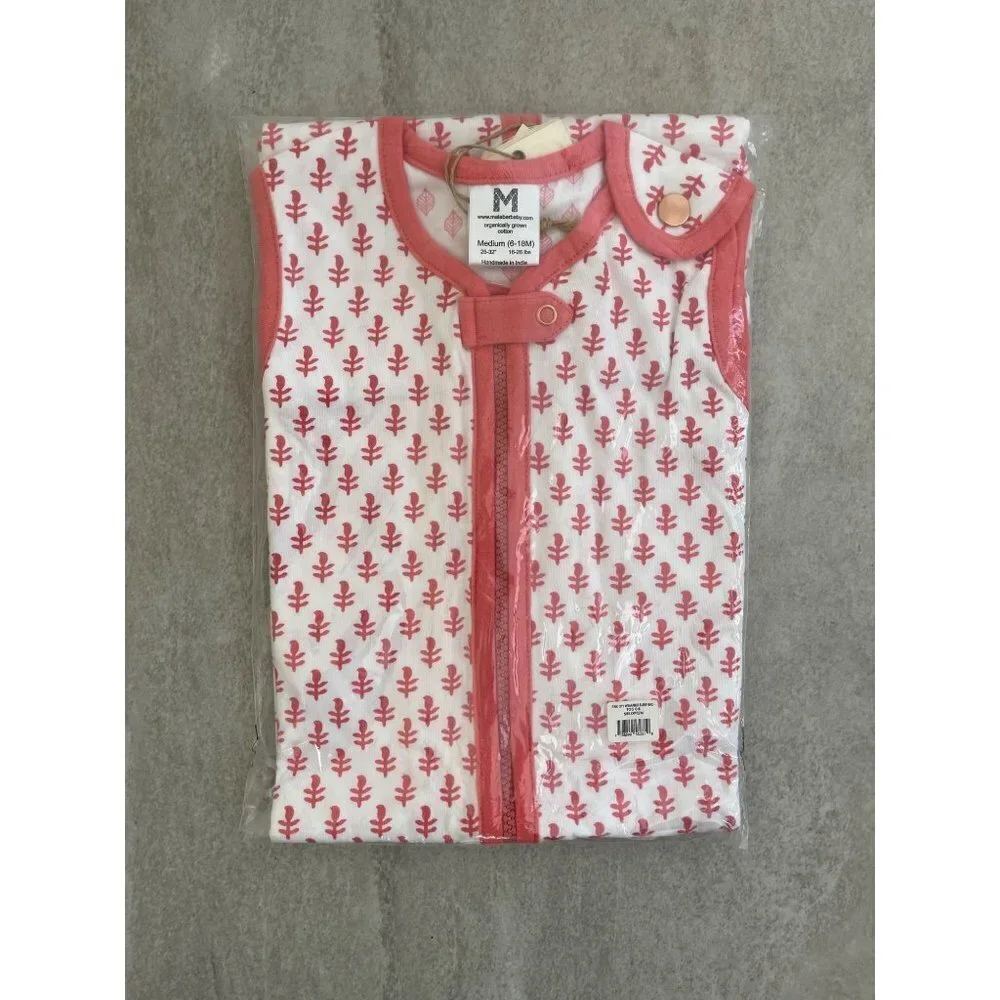 Malabar Baby Wearable Blanket Pink City Sleeping Sack Lightweight 6-18 M Organic